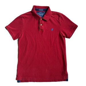 AMERICAN EAGLE RED VINTAGE SHORT SLEEVED COLLARED POLO SIZE MEDIUM